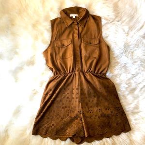 Coco+Jameson Faux Suede Romper